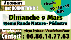 15e Rando Nature Pédestre – 09 mars 2025