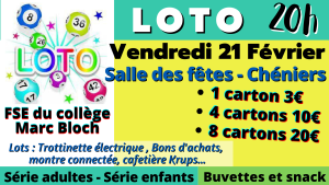 Loto du Collège – Vendredi 21 février 2025
