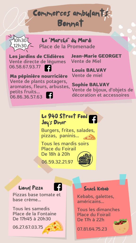 Liste Foods Trucks Bonnat