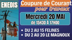 Coupures ENEDIS – Mercredi 20 MAI 2026