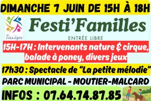 Festi&rsquo;familles – Dimanche 07 juin 2026 de 15h à 18h