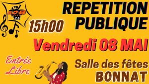 Répétition publique Banda BDB – Vendredi 08 mai à 15h00