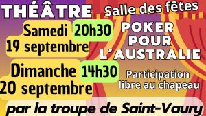 Théatre – Samedi 19 et dimanche 20 septembre 2026