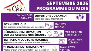 L&rsquo;agenda du Chai – Septembre 2026