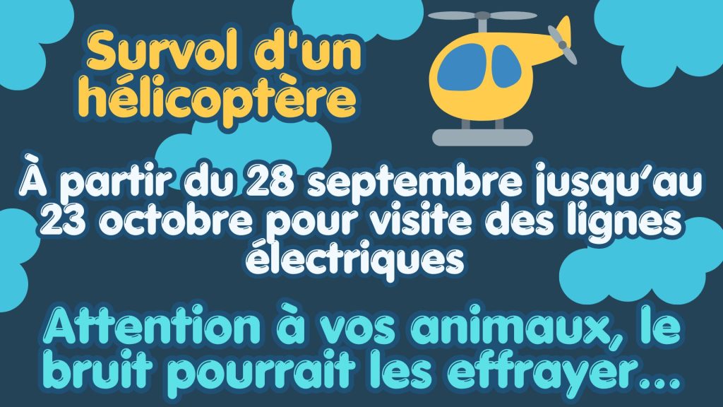 Survol d'un hélicoptère