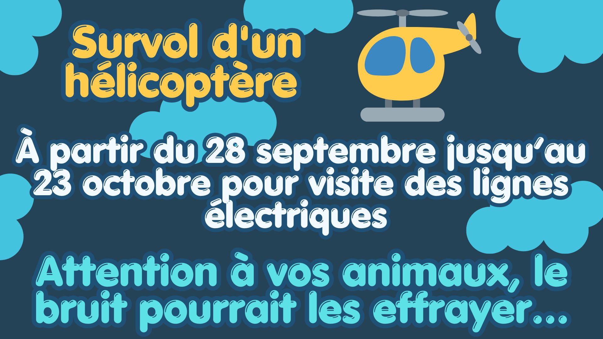 Survol d'un hélicoptère