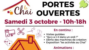 Le Chai – Portes ouvertes samedi 03 octobre 2026