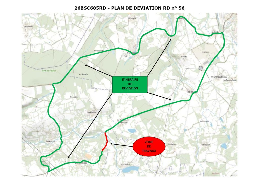 685 RD 56 La Villaine BONNAT LE Bg D'HEM Plan déviation page