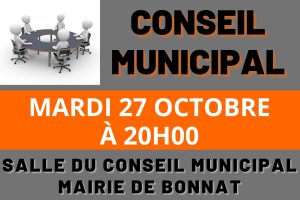 Conseil Municipal – Mardi 27 octobre 2026