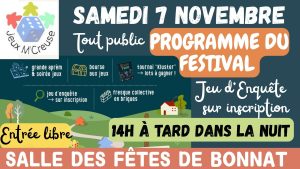 Festival du jeux -Samedi 7 novembre