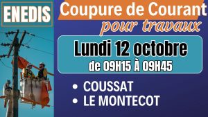 Coupures ENEDIS – Lundi 12 octobre 2026