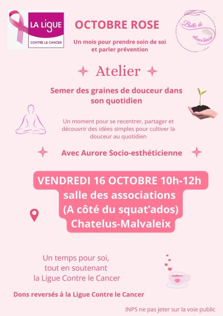 Atelier octobre rose
